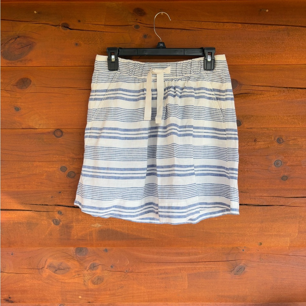 J. Crew Striped Blue and White Skirt